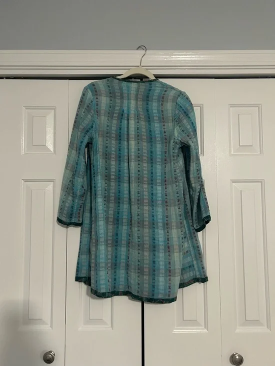 Ace & Jig Open Front Reversible Patterned Duster - Picture 6 of 6